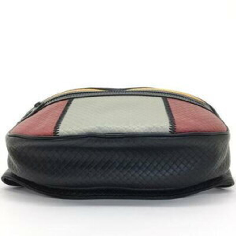 BOTTEGA VENETA Body Belt Crossbody Bag Two Tone Leather Black - Picture 8 of 13